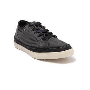 Slightly worn, black sneakers with box